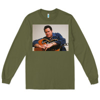 Army Green lefty frizzell's music collected in ne Long Sleeve Tee - linhVisuals
