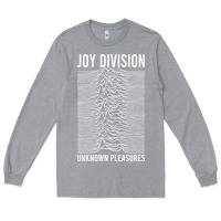 Heather Grey JOY DIVISION - UNKNOWN PLEASURES Long Sleeve Tee - linhVisuals