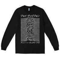 Black JOY DIVISION - UNKNOWN PLEASURES - JAPANESE Long Sleeve Tee - linhVisuals