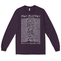 Plum JOY DIVISION - UNKNOWN PLEASURES - JAPANESE Long Sleeve Tee - linhVisuals