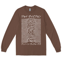 Chestnut JOY DIVISION - UNKNOWN PLEASURES - JAPANESE Long Sleeve Tee - linhVisuals