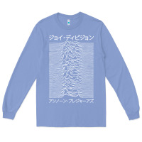 Colony Blue JOY DIVISION - UNKNOWN PLEASURES - JAPANESE Long Sleeve Tee - linhVisuals