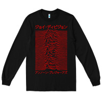 Black JOY DIVISION - UNKNOWN PLEASURES - JAPANESE Long Sleeve Tee - linhVisuals