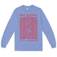 Colony Blue JOY DIVISION - UNKNOWN PLEASURES - JAPANESE Long Sleeve Tee - linhVisuals