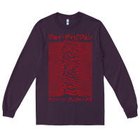 Plum JOY DIVISION - UNKNOWN PLEASURES - JAPANESE Long Sleeve Tee - linhVisuals