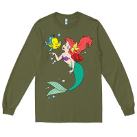 Army Green ariel mermaid Long Sleeve Tee - linhVisuals