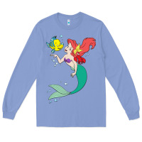 Colony Blue ariel mermaid Long Sleeve Tee - linhVisuals