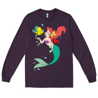 Plum ariel mermaid Long Sleeve Tee - linhVisuals