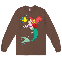 Chestnut ariel mermaid Long Sleeve Tee - linhVisuals