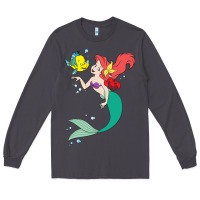 Smoke ariel mermaid Long Sleeve Tee - linhVisuals