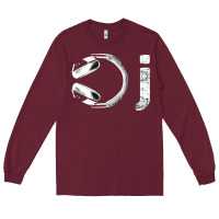 Burgundy dj music tshirt Long Sleeve Tee - linhVisuals