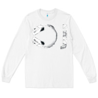 White dj music tshirt Long Sleeve Tee - linhVisuals