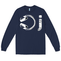 Navy dj music tshirt Long Sleeve Tee - linhVisuals