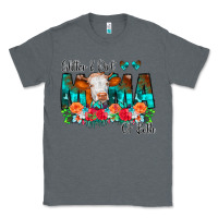 Charcoal Heather Glitter Dirt Mama Of Both Cow Flowers Classic Tee - CowCowDesign
