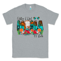 Heather Grey Glitter Dirt Mama Of Both Cow Flowers Classic Tee - CowCowDesign