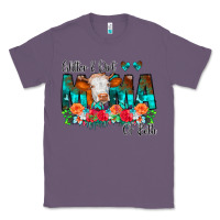 Lavender Glitter Dirt Mama Of Both Cow Flowers Classic Tee - CowCowDesign