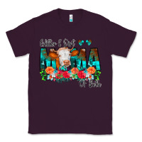 Plum Glitter Dirt Mama Of Both Cow Flowers Classic Tee - CowCowDesign