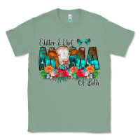 Sage Glitter Dirt Mama Of Both Cow Flowers Classic Tee - CowCowDesign