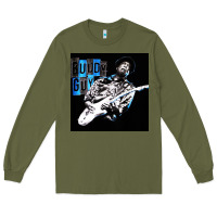 Army Green Buddy Guy  Best Player Bluess Legend Long Sleeve Tee - linhVisuals