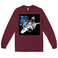 Burgundy Buddy Guy  Best Player Bluess Legend Long Sleeve Tee - linhVisuals