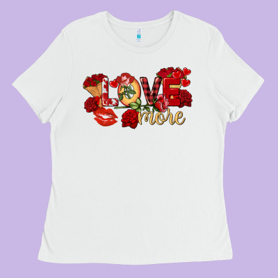 Love More Valentine's Day Ladies Tee Designed By Fadigitalartstudio