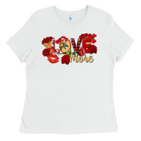 White love more valentine's day Ladies Tee - FaDigitalArtStudio
