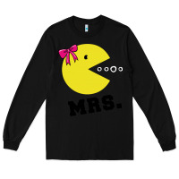 Black Mrs Pacman Long Sleeve Tee - linhVisuals