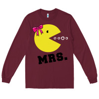 Burgundy Mrs Pacman Long Sleeve Tee - linhVisuals