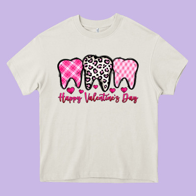 Happy Valentines Day Dentist Heavy Core Tee Designed By Oliviacreatesart