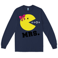 Navy Mrs Pacman Long Sleeve Tee - linhVisuals