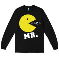 Black Mr Pacman Long Sleeve Tee - linhVisuals