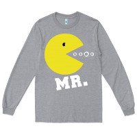Heather Grey Mr Pacman Long Sleeve Tee - linhVisuals