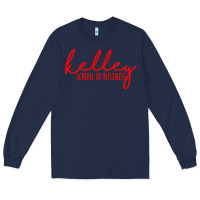 Navy kelley school of business Long Sleeve Tee - linhVisuals