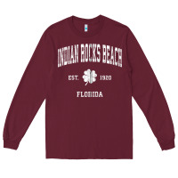 Burgundy indian rocks beach florida vintage shamrock sports zip hoodie Long Sleeve Tee - linhVisuals