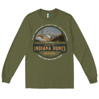 Army Green indiana dunes national park lake michigan beach trails t shirt Long Sleeve Tee - linhVisuals