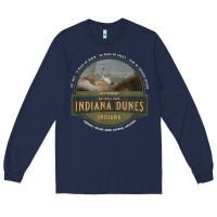 Navy indiana dunes national park lake michigan beach trails t shirt Long Sleeve Tee - linhVisuals