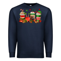 Navy Christmas elfs coffee Premium Sweatshirt - Jasminsmagicworld