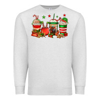 Oatmeal Heather Christmas elfs coffee Premium Sweatshirt - Jasminsmagicworld