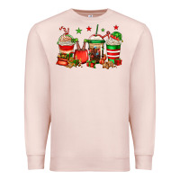 Pale Pink Christmas elfs coffee Premium Sweatshirt - Jasminsmagicworld