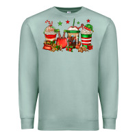 Seafoam Christmas elfs coffee Premium Sweatshirt - Jasminsmagicworld