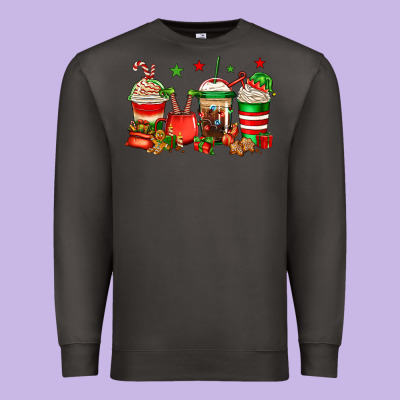 Christmas Elfs Coffee Premium Sweatshirt Designed By Jasminsmagicworld