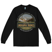 Black indiana dunes national park lake michigan beach trails t shirt Long Sleeve Tee - linhVisuals