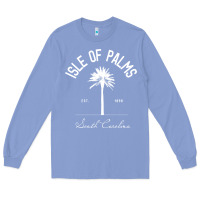 Colony Blue isle of palms sc palm tree isle of palms beach gift pullover hoodie Long Sleeve Tee - linhVisuals
