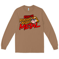 Toasted Coconut MONDAY NIGHT METAL Long Sleeve Tee - linhVisuals