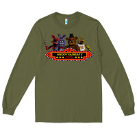 Army Green FREDDY FAZBEAR'S Long Sleeve Tee - linhVisuals