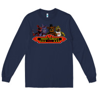 Navy FREDDY FAZBEAR'S Long Sleeve Tee - linhVisuals