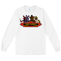 White FREDDY FAZBEAR'S Long Sleeve Tee - linhVisuals