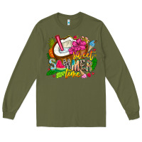 Army Green summer time Long Sleeve Tee - CowhideDigitalArt