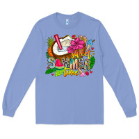 Colony Blue summer time Long Sleeve Tee - CowhideDigitalArt