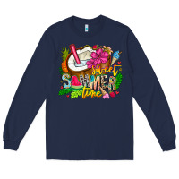 Navy summer time Long Sleeve Tee - CowhideDigitalArt